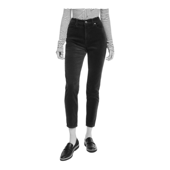 Oat New York High Rise Stretch Corduroy Pants in Navy NWT - Picture 1 of 7